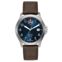 JDM Military Swiss Made ALPHA I Analog Blue Round Dial Men's Watch- JDM-WG001-03