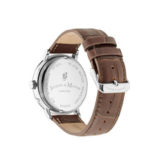 JDM Military Swiss Made ECHO Multifunction Silver Round Dial Men's Watch- JDM-WG003-05
