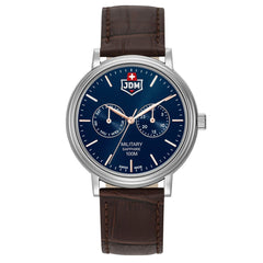 JDM Military Swiss Made ECHO Multifunction Blue Round Dial Men's Watch- JDM-WG003-07