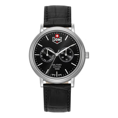 JDM Military Swiss Made ECHO Multifunction Black Round Dial Men's Watch- JDM-WG003-08