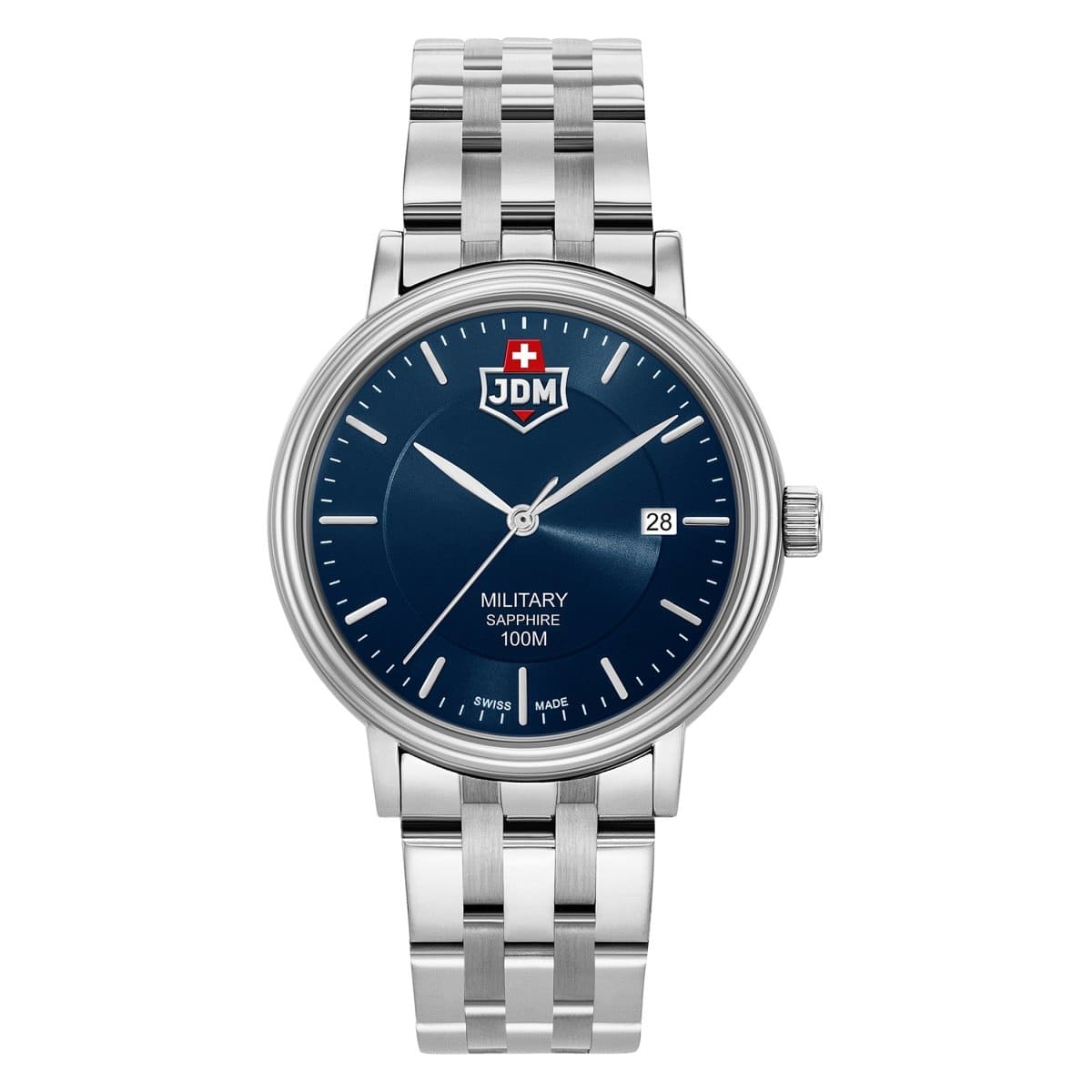 JDM Military Swiss Made KILO Analog Blue Round Dial Men's Watch- JDM-WG004-03