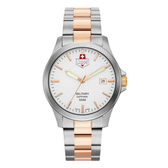 JDM Military Swiss Made ALPHA II Analog White Round Dial Men's Watch- JDM-WG005-04