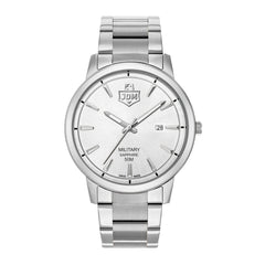 JDM Military Swiss Made BRAVO I Analog Silver Round Dial Men's Watch- JDM-WG006-02
