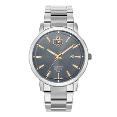 JDM Military Swiss Made BRAVO I Analog Grey Round Dial Men's Watch- JDM-WG006-04