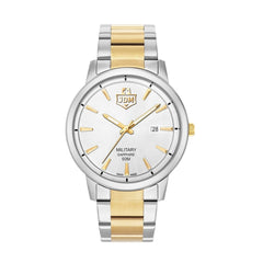JDM Military Swiss Made BRAVO I Analog Silver Round Dial Men's Watch- JDM-WG006-06