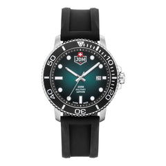JDM Military Swiss Made TANGO Analog Green Round Dial Men's Watch- JDM-WG008-02