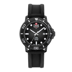 JDM Military Swiss Made TANGO Analog Black Round Dial Men's Watch- JDM-WG008-03