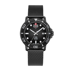 JDM Military Swiss Made TANGO Analog Black Round Dial Men's Watch- JDM-WG008-05