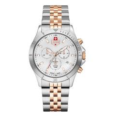 JDM Military Swiss Made DELTA Chronograph White Round Dial Men's Watch- JDM-WG009-02