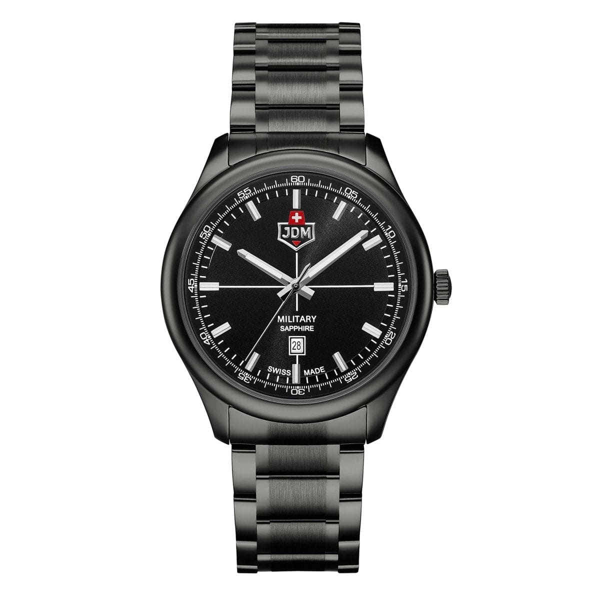 JDM Military Swiss Made ALPHA MISSION Analog Grey Round Dial Men's Watch- JDM-WG010-01