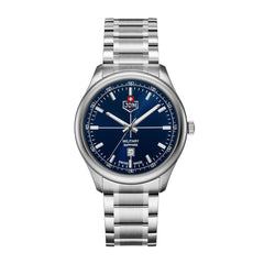 JDM Military Swiss Made ALPHA MISSION Analog Blue Round Dial Men's Watch- JDM-WG010-05