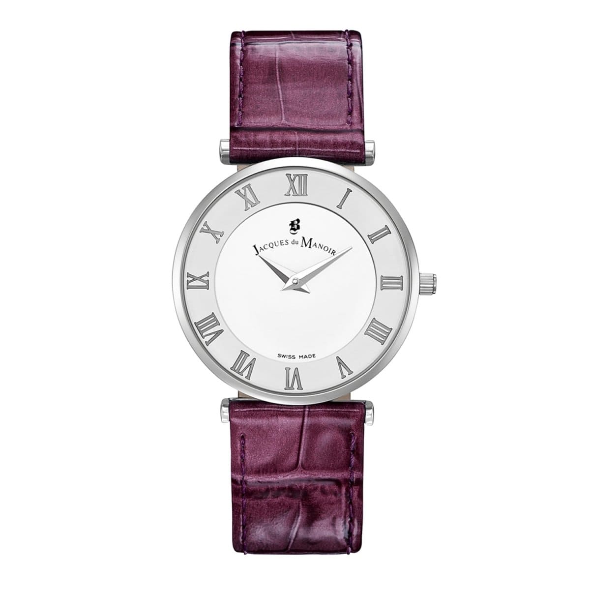 JACQUES DU MANOIR Jasmina Swiss Made Analogue White Round Dial Women's Watch- JOC.07