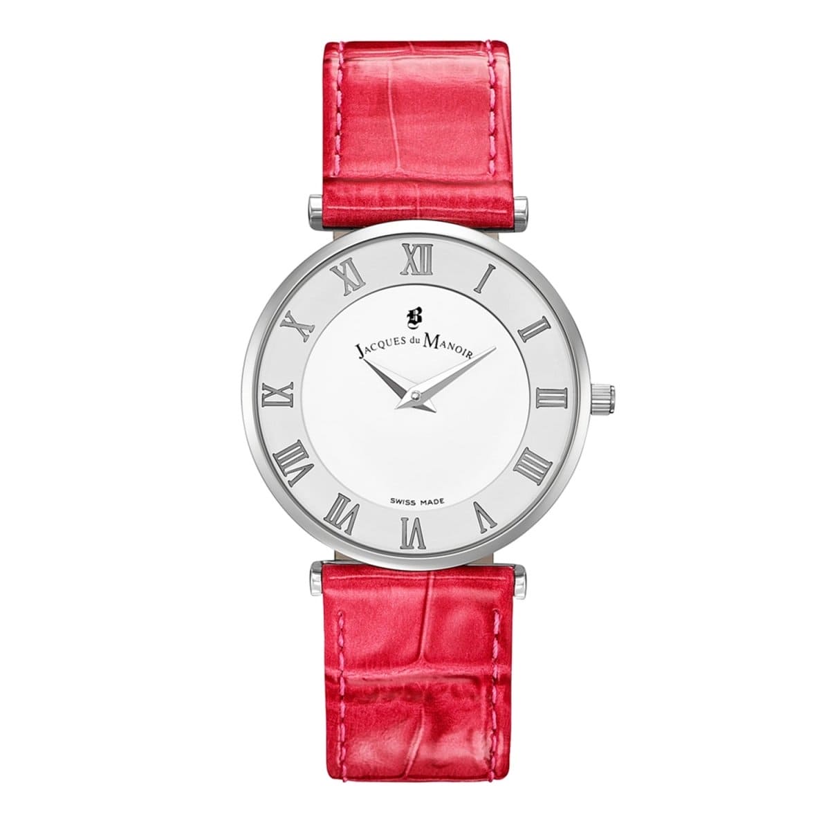 JACQUES DU MANOIR Jasmina Swiss Made Analogue White Round Dial Women's Watch- JOC.13