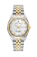 Jacques Du Manoir Inspiration DayDate Swiss Made Analogue Silver Round Dial Men's Watch - JWG00303