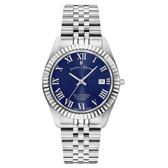 JACQUES DU MANOIR Inspiration Swiss Made Analogue Blue Round Dial Men's Watch- JWG00602