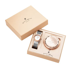 JACQUES DU MANOIR Fiona Swiss Made Analogue Silver Round Dial Women's Watch- JWS00501