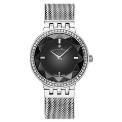 JACQUES DU MANOIR Fiona Swiss Made Analogue Black Round Dial Women's Watch- JWS00503