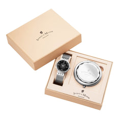 JACQUES DU MANOIR Fiona Swiss Made Analogue Black Round Dial Women's Watch- JWS00503
