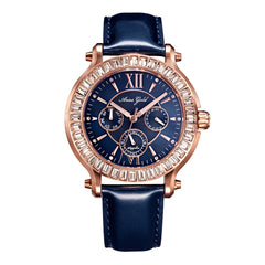 ARIES GOLD Rosa Multifunction CZ Watch with Sapphire Glass For Women- L 1159 RG-BU