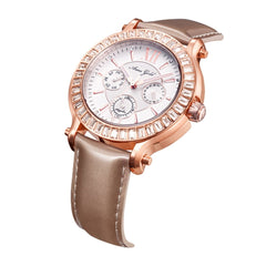 ARIES GOLD Rosa Multifunction CZ Watch with Sapphire Glass For Women- L 1159 RG-W