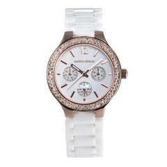 ARIES GOLD Conqueress Multifunction Crystals Watch with Sapphire Glass For Women- L 5004Z RG-W
