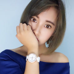 ARIES GOLD Conqueress Multifunction Crystals Watch with Sapphire Glass For Women- L 5004Z RG-W