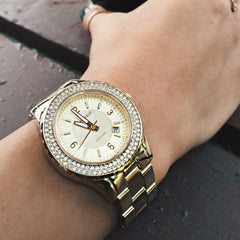 ARIES GOLD Venus Crystals Watch with Sapphire Glass For Women- L 5005Z G-MOP