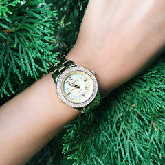 ARIES GOLD Venus Crystals Watch with Sapphire Glass For Women- L 5005Z G-MOP
