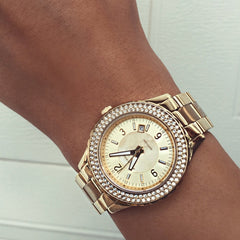 ARIES GOLD Venus Crystals Watch with Sapphire Glass For Women- L 5005Z G-MOP