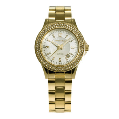 ARIES GOLD Venus Crystals Watch with Sapphire Glass For Women- L 5005Z G-MOP