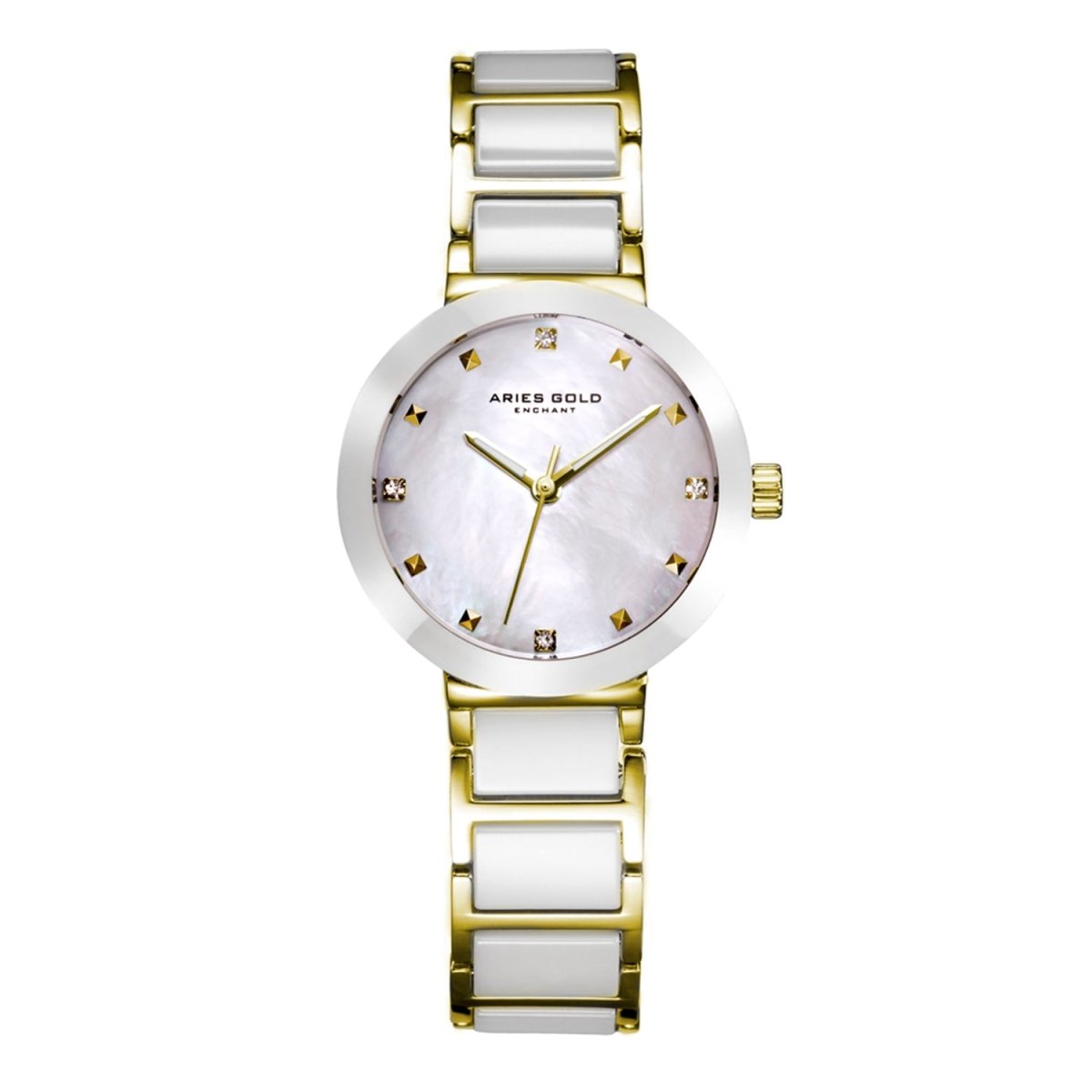 ARIES GOLD Persia Crystals MOP Dial Watch with Sapphire Glass For Women- L 5006Z G-MP
