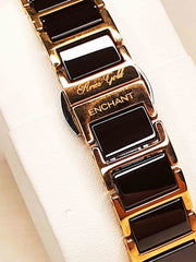 Aries Gold Enchant Persia Quartz Brown MOP Crystal Round Sapphire Glass Dial Women's Watch - L 5006Z RG-BRMP
