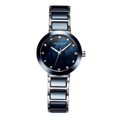 ARIES GOLD Persia Crystals Watch with Ceramic Strap & Sapphire Glass For Women's- L 5006Z S-BUMP