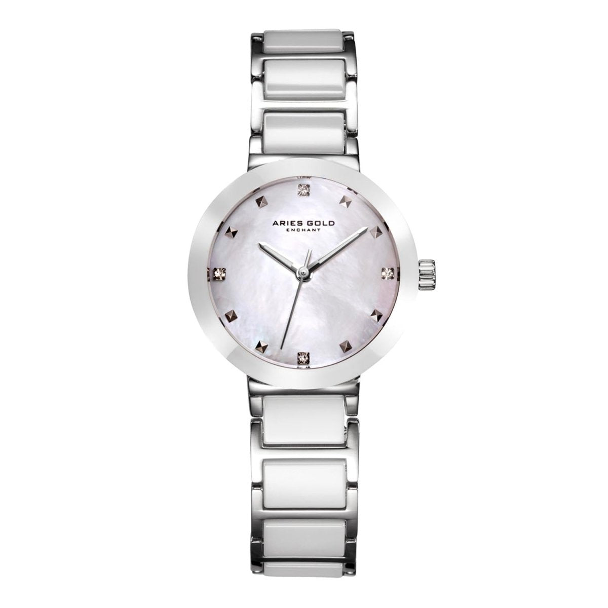 ARIES GOLD Persia Crystals Watch with Ceramic Strap & Sapphire Glass For Women's- L 5006Z S-MP