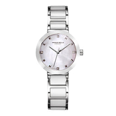 ARIES GOLD Persia Crystals Watch with Ceramic Strap & Sapphire Glass For Women's- L 5006Z S-MP