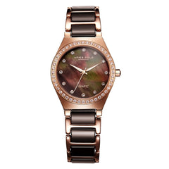 ARIES GOLD Diva Crystals Watch with Sapphire Glass For Women- L 5014Z RG-BRMOP