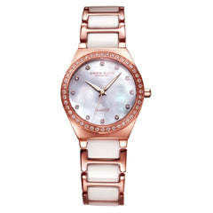 ARIES GOLD Diva Crystals Watch with Sapphire Glass For Women- L 5014Z RG-MOP