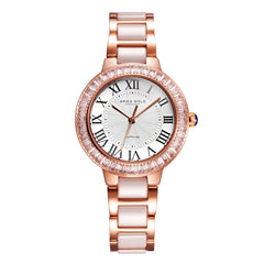 ARIES GOLD Capella Crystals Watch with Sapphire Glass For Women- L 5015Z RG-W