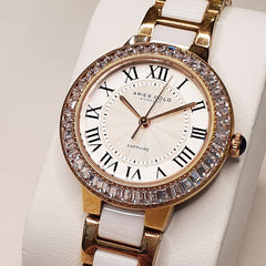 ARIES GOLD Capella Crystals Watch with Sapphire Glass For Women- L 5015Z RG-W