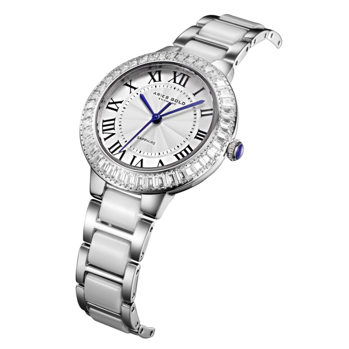 ARIES GOLD Capella Crystals Watch with Sapphire Glass For Women- L 5015Z S-W