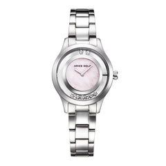ARIES GOLD Verona Swaroskvi Moveable Crystals Watch with Sapphire Glass For Women- L 5021 S-MB