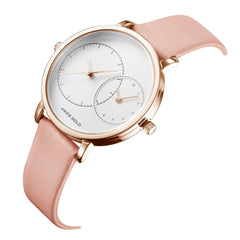 ARIES GOLD Wanderer Dual Time Watch with Sapphire Glass For Women- L 5027 RG-W