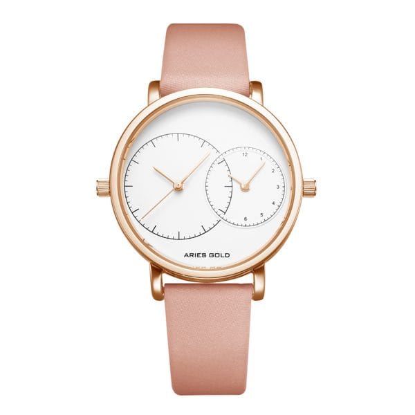 ARIES GOLD Wanderer Dual Time Watch with Sapphire Glass For Women- L 5027 RG-W