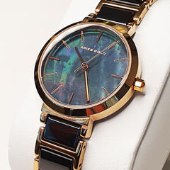 ARIES GOLD Belle Quartz Watch with Ceramic Strap Sapphire Glass For Women's- L 5037Z RG-BK