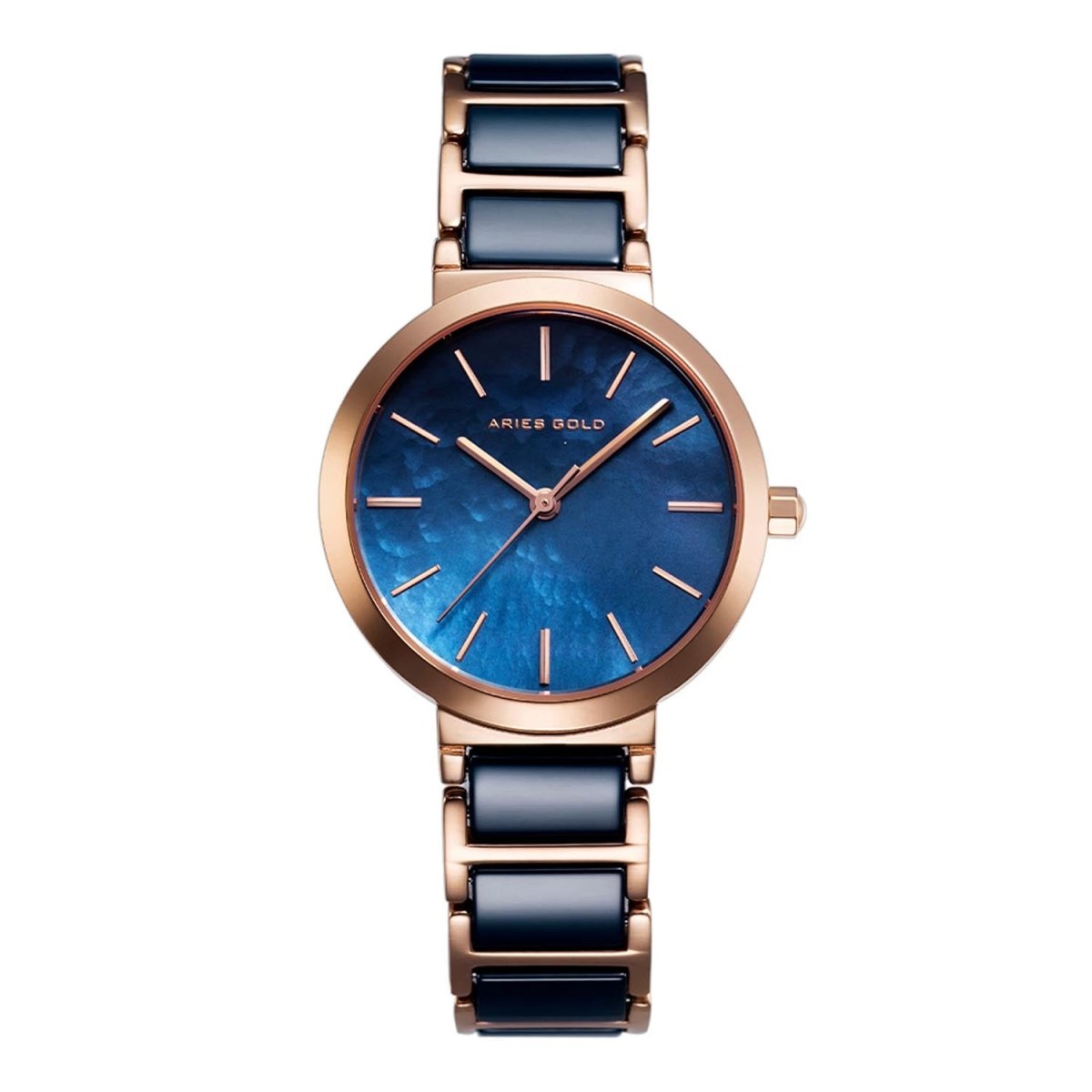 ARIES GOLD Belle Quartz Watch with Ceramic Strap Sapphire Glass For Women's- L 5037Z RG-BU