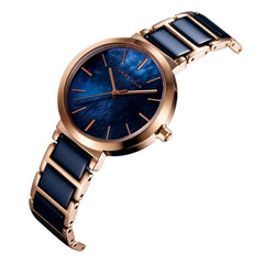 ARIES GOLD Belle Quartz Watch with Ceramic Strap Sapphire Glass For Women's- L 5037Z RG-BU