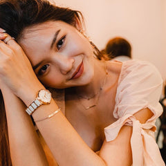 ARIES GOLD Belle Quartz Watch with Ceramic Strap Sapphire Glass For Women's- L 5037Z RG-W