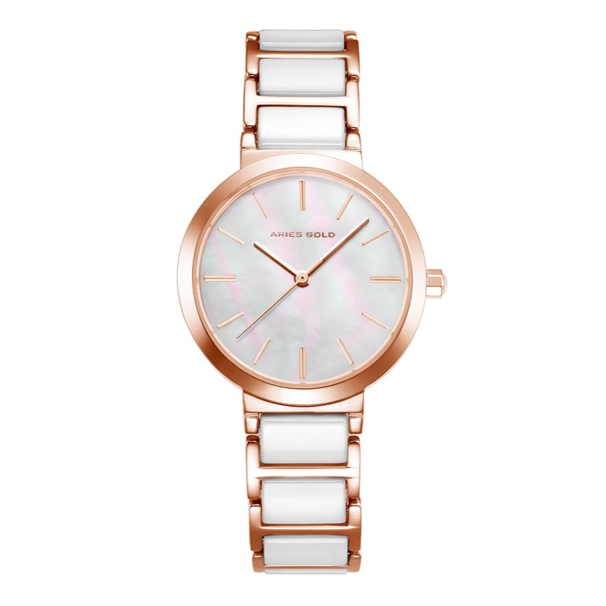 ARIES GOLD Belle Quartz Watch with Ceramic Strap Sapphire Glass For Women's- L 5037Z RG-W