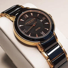 ARIES GOLD Lumina Quartz Watch with Sapphire Glass For Women- L 8146L BK-BLACK
