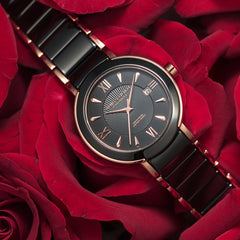 ARIES GOLD Lumina Quartz Watch with Sapphire Glass For Women- L 8146L BK-BLACK